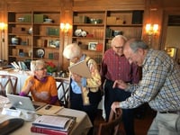 Civic Caucus interviewers after a subject-matter expert interview