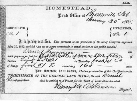 Homestead Cert